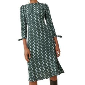 Reformation Port Green Retro Dress